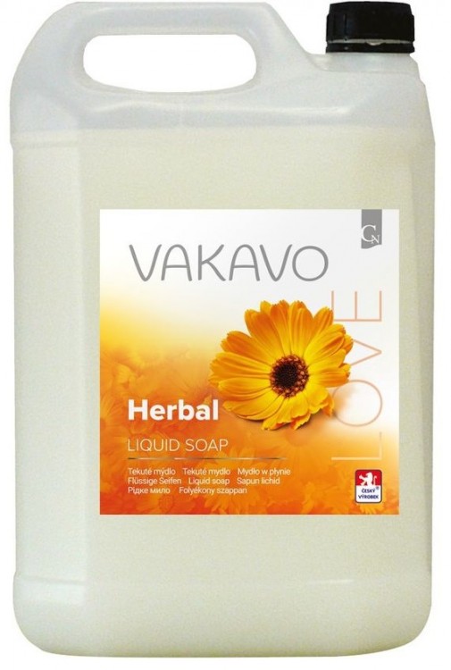 Tek.mýdlo Vakavo Herbal 5l Tek.mýdlo Vakavo Herbal 5l - Kosmetika Hygiena a ochrana pro ruce Tekutá mýdla náhradní náplně